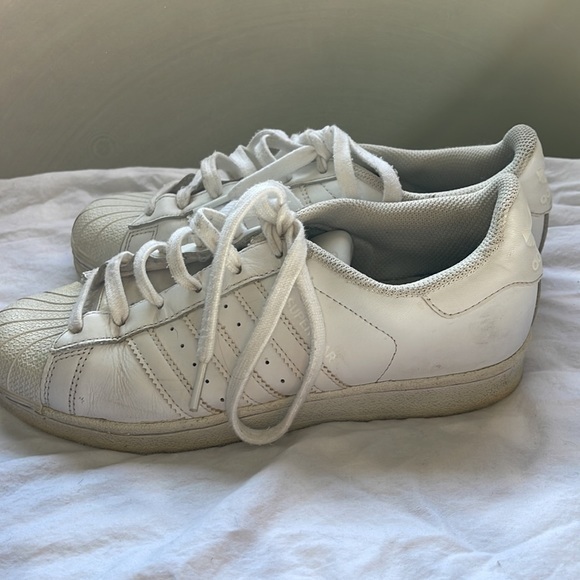 Adidas classic shell tops All White size 5 Childrens - Picture 6 of 10